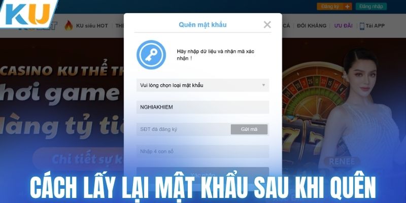 Cách lấy lại mật khẩu sau khi quên